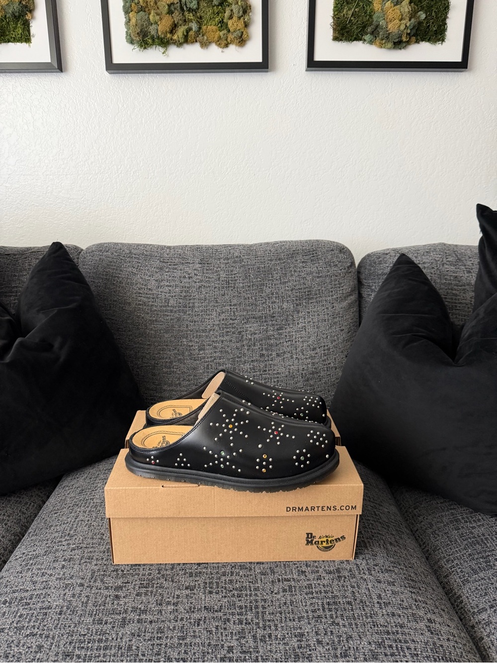 Dr Marten San Studded Leather Mules